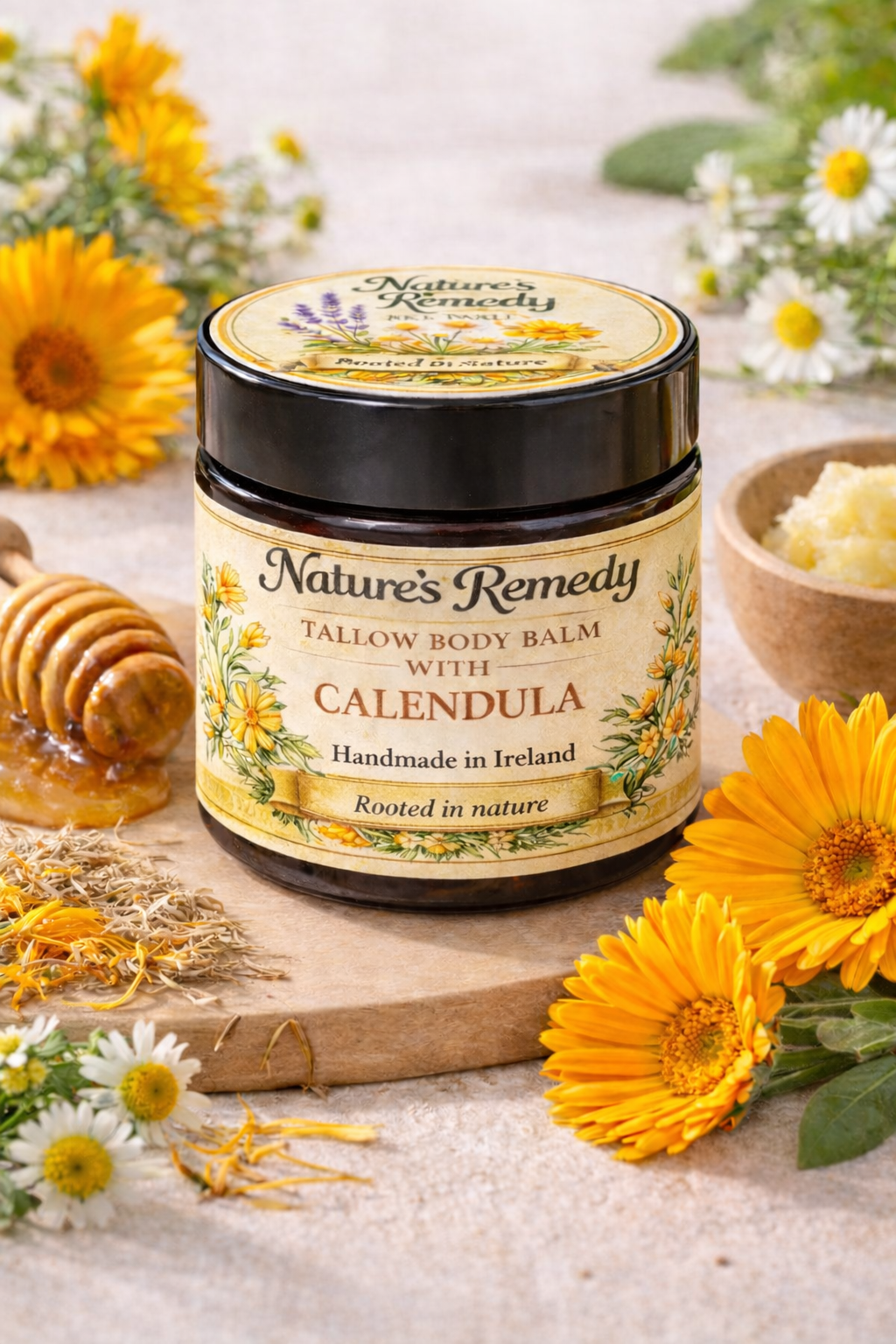 Tallow Body Balm infused with Calendula