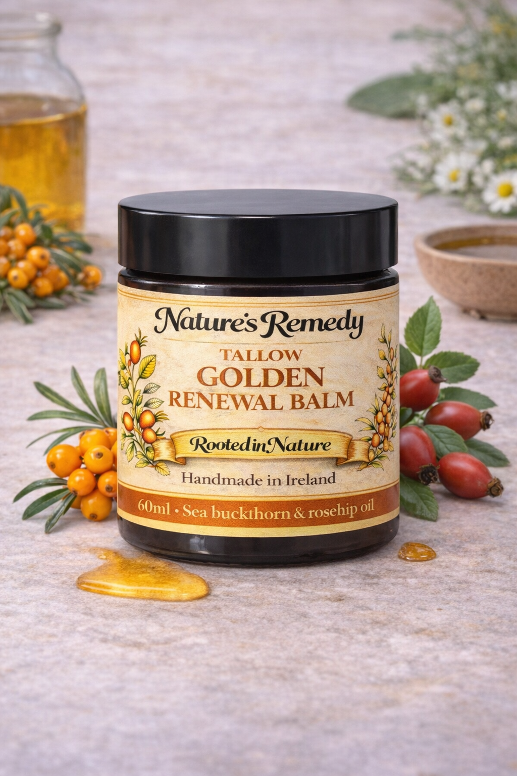 Tallow Golden Renewal Balm with Rosehip and Seabucthorn
